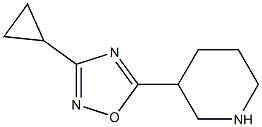 3-(3-cyclopropyl-1,2,4-oxadiazol-5-yl)piperidine Struktur
