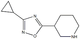 3-(3-cyclopropyl-1,2,4-oxadiazol-5-yl)piperidine,,结构式