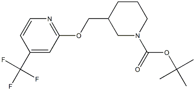 3-(4-Trifluoromethyl-pyridin-2-yloxymethyl)-piperidine-1-carboxylic acid tert-butyl ester,,结构式
