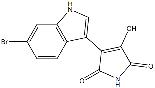 3-(6-bromo-1H-indol-3-yl)-4-hydroxy-1H-pyrrole-2,5-dione 结构式
