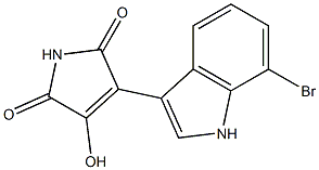 3-(7-bromo-1H-indol-3-yl)-4-hydroxy-1H-pyrrole-2,5-dione Structure