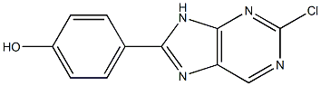 4-(2-chloro-9H-purin-8-yl)phenol 结构式