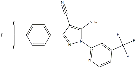 5-amino-3-[4-(trifluoromethyl)phenyl]-1-[4-(trifluoromethyl)pyridin-2-yl]-1H-pyrazole-4-carbonitrile Structure
