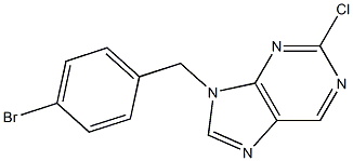 9-(4-bromobenzyl)-2-chloro-9H-purine Structure