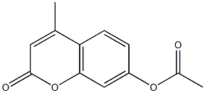 4-Methyl 7-Acetoxy coumarine Struktur