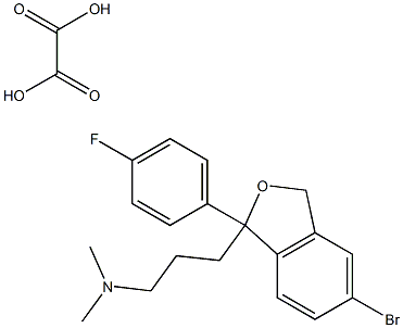 5-Bromo-1-(3-Dimethylaminopropyl)-1-(4-fluorophenyl)-1,3-dihydroisobenzofuran
oxalate Structure