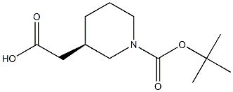 (R)-Boc-(3-carboxymethyl)-piperidine Struktur