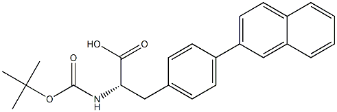 Boc-L-4-(naphthalen-2-yl)-phenylalanine Structure