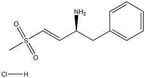 Methyl (E)-(3S)-3-amino-4-phenylbut-1-enyl sulfone hydrochloride, 170112-17-1, 结构式