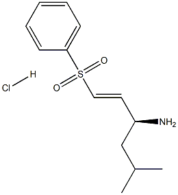 Phenyl (E)-(3S)-3-amino-5-methylhex-1-enyl sulfone hydrochloride Structure