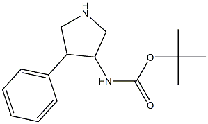 tert-butyl 4-phenylpyrrolidin-3-ylcarbamate 化学構造式