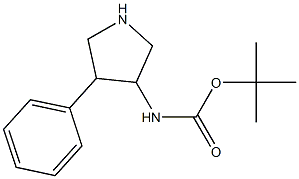 tert-butyl 4-phenylpyrrolidin-3-ylcarbamate Structure