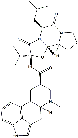 麦角异隐亭碱,,结构式