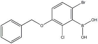 3-苄氧基-6-溴-2-氯苯硼酸, , 结构式
