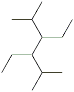 2,5-dimethyl-3,4-diethylhexane Struktur