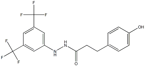 N1-[3,5-DI(TRIFLUOROMETHYL)PHENYL]-2-[3-(4-HYDROXYPHENYL)PROPANOYL]HYDRAZINE Structure