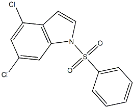 N-BENZENESUFONYL-4,6-DICHLOROINDOLE Structure