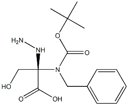 (R)-(-)-N-BENZYL-N-BOC-D-HYDRAZINOSERINE 化学構造式