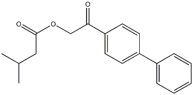 isovaleric acid p-phenyl-phenacyl ester Structure