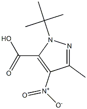 1-(1,1-DIMETHYLETHYL)-3-METHYL-4-NITRO-1H-PYRAZOLE-5-CARBOXYLICACID 结构式