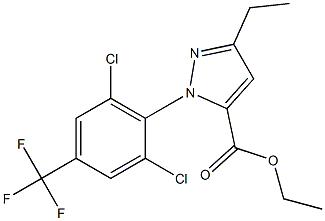 1-[2,6-DICHLORO-4-(TRIFLUOROMETHYL)PHENYL]-3-ETHYL-1H-PYRAZOLE-5-CARBOXYLICACIDETHYLESTER Structure
