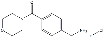 1-[4-(MORPHOLIN-4-YLCARBONYL)PHENYL]METHANAMINE HYDROCHLORIDE Structure