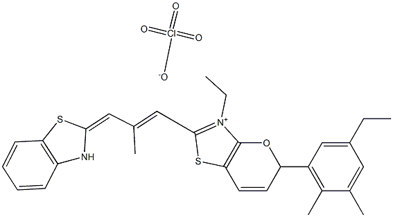 3,3''-DIETHYL-5-PHENYL-5'',6'',9-TRIMETHYLOXATHIACARBOCYANINE PERCHLORATE Struktur