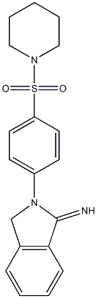 2-[4-(PIPERIDIN-1-YLSULFONYL)PHENYL]ISOINDOLIN-1-IMINE,,结构式