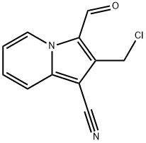 2-(CHLOROMETHYL)-3-FORMYLINDOLIZINE-1-CARBONITRILE 化学構造式