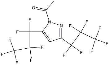 1-ACETYL-3,5-BIS(PERFLUOROPROPYL)PYRAZOLE 97% Structure