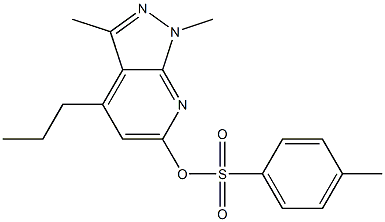 1,3-DIMETHYL-4-PROPYL-1H-PYRAZOLO[3,4-B]PYRIDIN-6-YL 4-METHYLBENZENESULFONATE 化学構造式