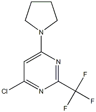 4-CHLORO-6-PYRROLIDIN-1-YL-2-TRIFLUOROMETHYLPYRIMIDINE, 95+% Structure