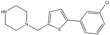 1-{[5-(3-CHLOROPHENYL)THIEN-2-YL]METHYL}PIPERAZINE Structure