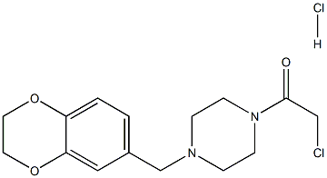 1-(CHLOROACETYL)-4-(2,3-DIHYDRO-1,4-BENZODIOXIN-6-YLMETHYL)PIPERAZINE HYDROCHLORIDE,,结构式