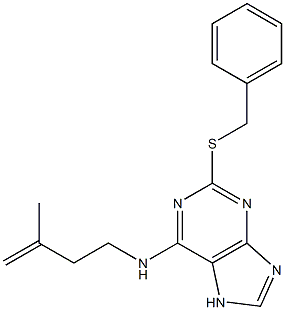 2-BENZYLTHIO-N6-ISOPENTENYLADENINE 98% (HPLC) Structure