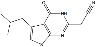 (5-ISOBUTYL-4-OXO-3,4-DIHYDROTHIENO[2,3-D]PYRIMIDIN-2-YL)ACETONITRILE 化学構造式
