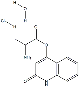 (1,2-DIHYDRO-2-QUINOLONE-4-YL)-A-AMINO-PROPANOIC ACID HCL (MONOHYDRATE) Structure