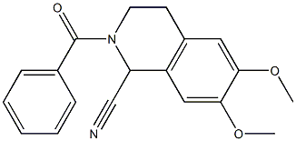 2-BENZOYL-1-CYANO-6,7-DIMETHOXY-1,2,3,4- TETRAHYDROISOQUINOLINE 97%,,结构式