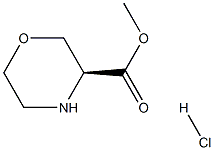 3(S)-Morpholinecarboxylic acid methyl ester HCl 化学構造式