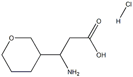 3-Amino-3-(tetrahydro-pyran-3-yl)-propionic acid HCl,,结构式