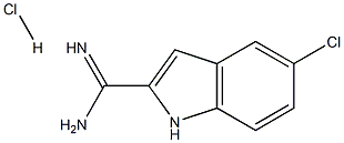 5-Chloro-1H-indole-2-carboxamidine HCl 化学構造式