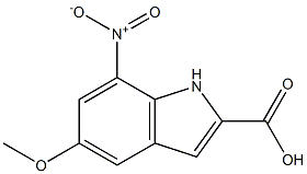 5-METHOXY-7-NITRO-1H-INDOLE-2-CARBOXYLIC ACID 化学構造式