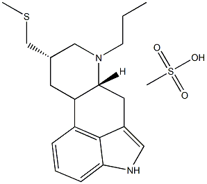 8-alpha-Methylthiomethyl-6-propylergoline Methane-sulphonate Struktur