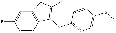 6-FLUORO-2-METHYL-3-(P-METHYLTHIOBENZYL)INDENE Structure