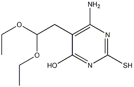 6-AMINO-5(2,2-DIETHOXYETHYL)-4-HYDROXY-2-MERCAPYOPYRIMIDINE Structure