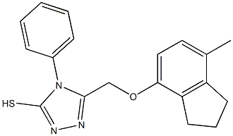 5-{((7-METHYL-2,3-DIHYDRO-1H-INDEN-4-YL)OXY)METHYL}-4-PHENYL-1,2,4-TRIAZOLE-3-THIOL