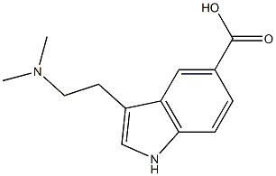 3-(2-N,N-DIMETHYLAMINOETHYL)INDOLYL-5-CARBOXYLIC ACID,,结构式