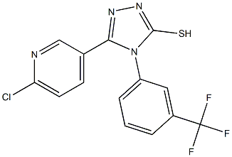 5-(6-CHLOROPYRIDIN-3-YL)-4-(3-(TRIFLUOROMETHYL)PHENYL)-1,2,4-TRIAZOLE-3-THIOL,,,结构式