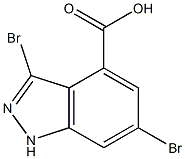 3,6-DIBROMOINDAZOLE-4-CARBOXYLIC ACID,,结构式