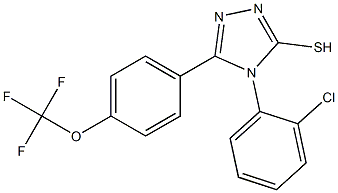 4-(2-CHLOROPHENYL)-5-(4-(TRIFLUOROMETHOXY)PHENYL)-1,2,4-TRIAZOLE-3-THIOL 结构式